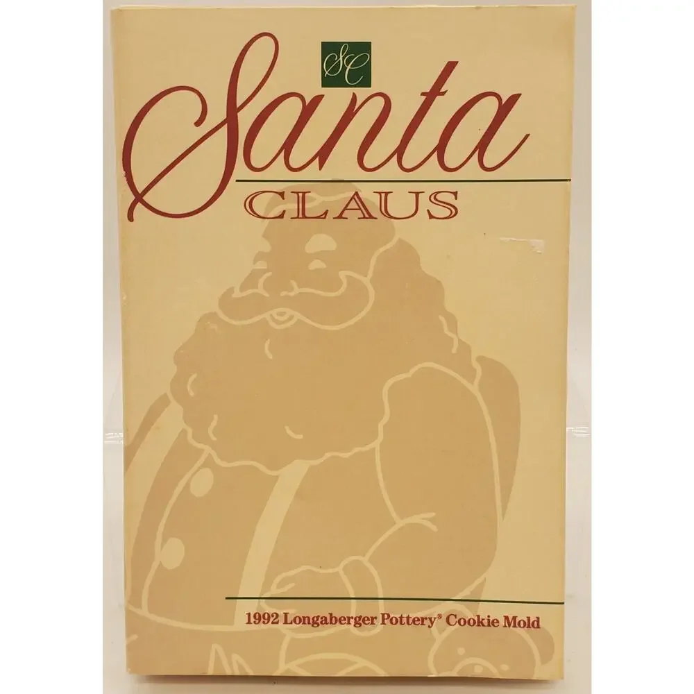 Vintage 1992 Longaberger Pottery Santa Claus Cookie Mold
